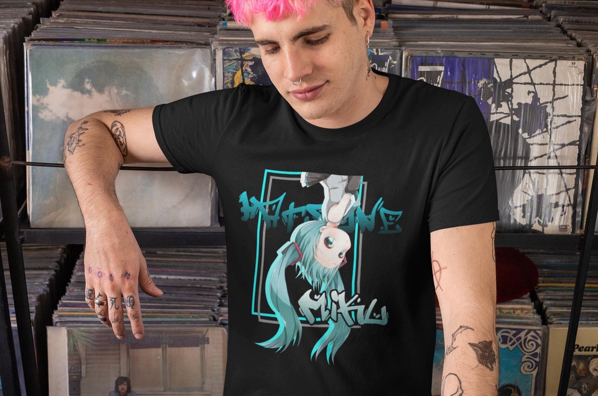 Hatsune Miku Vocaloid | Anime Cosplay Waifu Japan Otaku Geek Weeb | Shirt Unisex Maat M